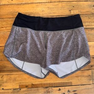 lululemon athletica Black and Gray Athletic Shorts